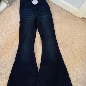High waisted flare jeans